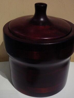 Vintage Baribocraft Teak & Maple Wood Ice Bucket Made in Canada #24